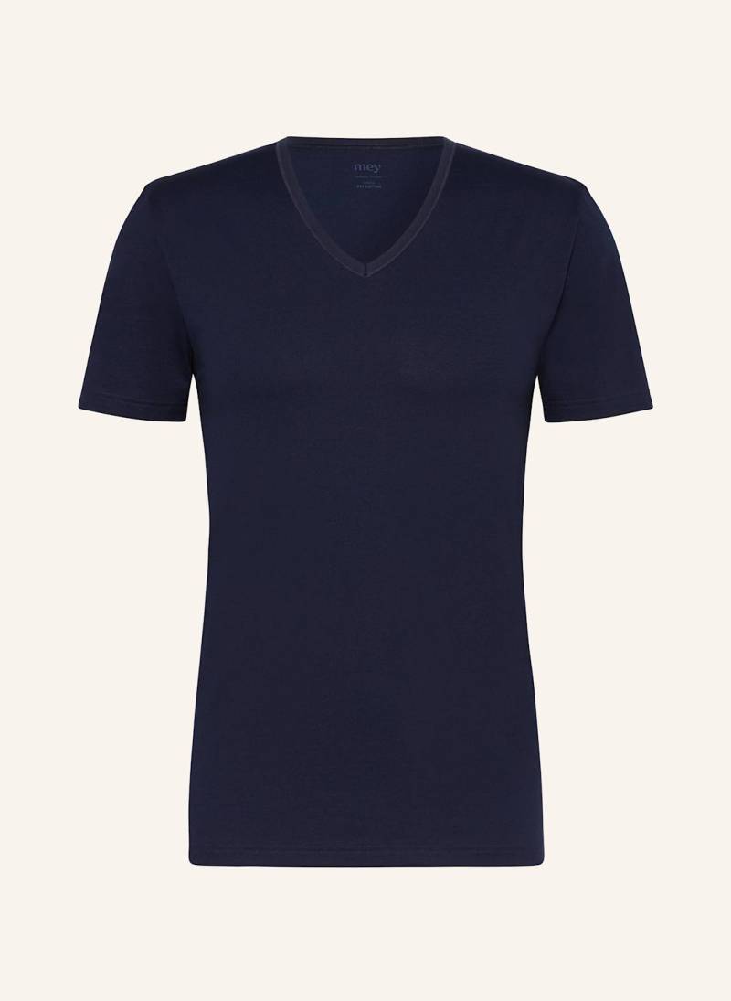 Mey V-Shirt Serie Dry Cotton blau von mey