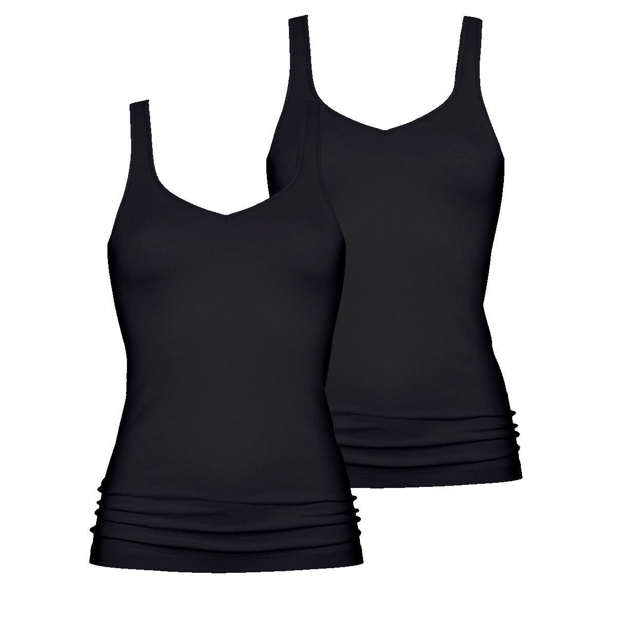 2er Pack Noblesse - Unterhemd Tanktop Damen Schwarz 3XL von mey