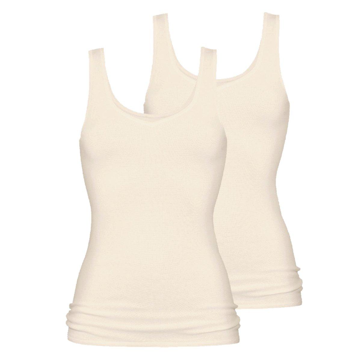 2er Pack 2000 - Unterhemd Tanktop Damen Beige 5XL von mey