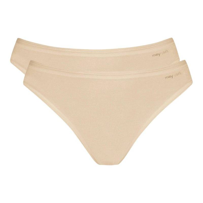 2er Pack Lights Basic - Mini Slip Damen Beige M von mey