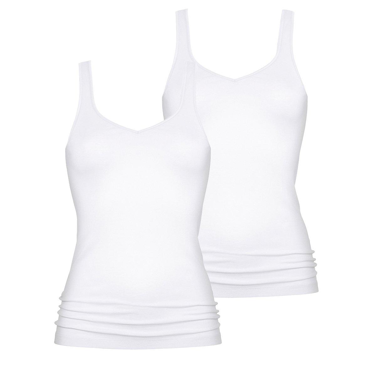 2er Pack Noblesse - Unterhemd Tanktop Damen Weiss M von mey