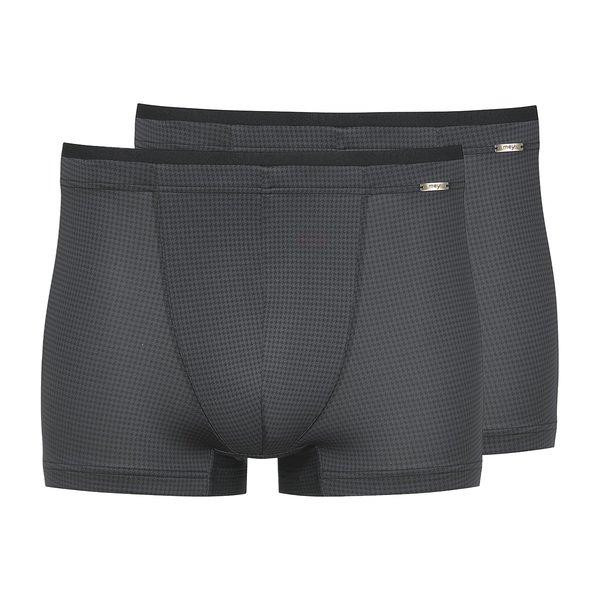 2er Pack Houndstooth - Retro Short Pant Herren Schwarz XXL von mey