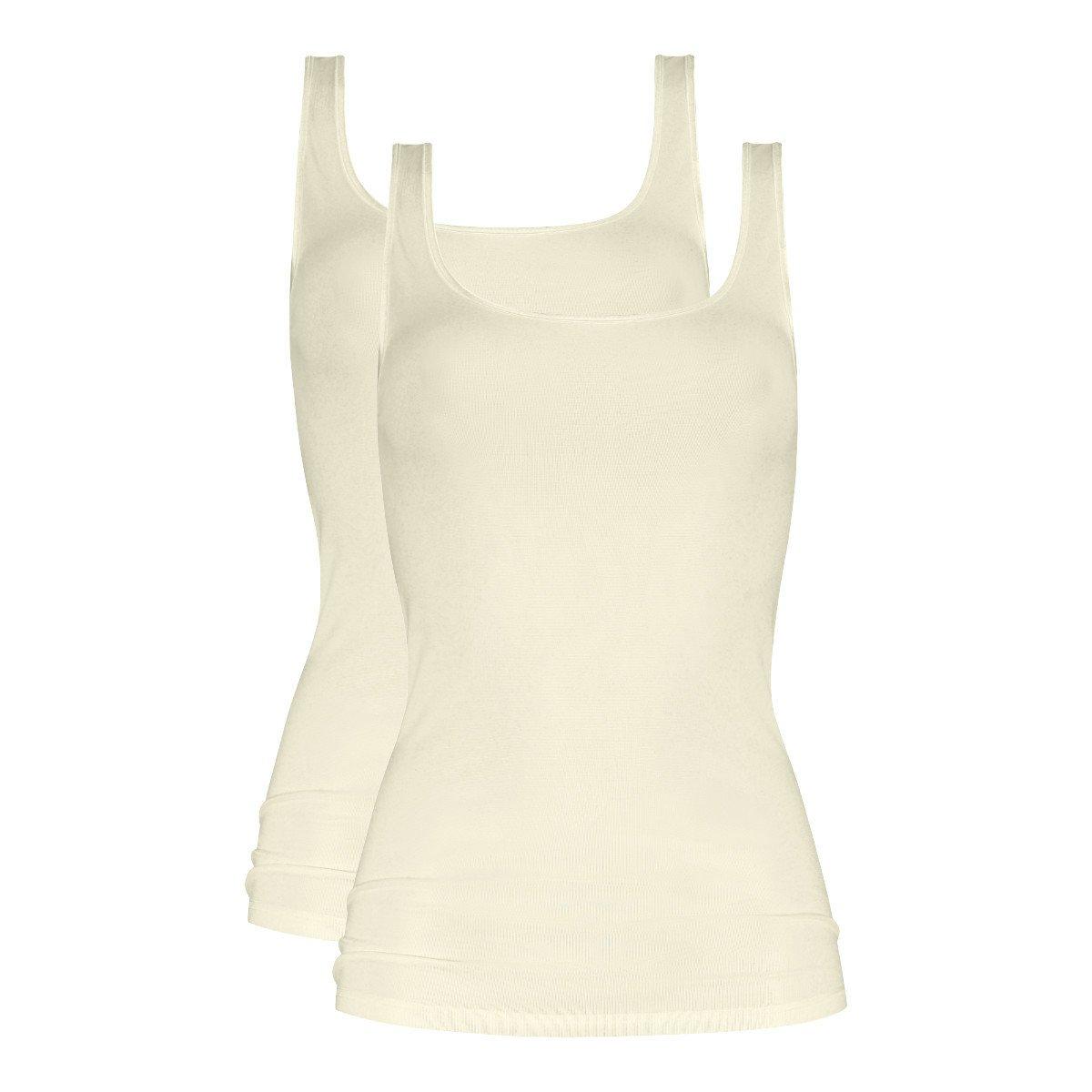 2er Pack Emotion - Unterhemd Tanktop Damen Offwhite XXL von mey