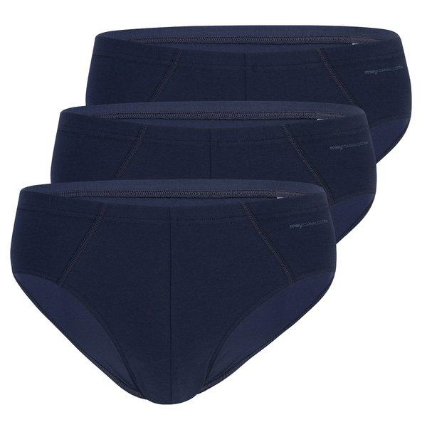 3er Pack Casual Cotton - Slip Unterhose Herren Marine L von mey
