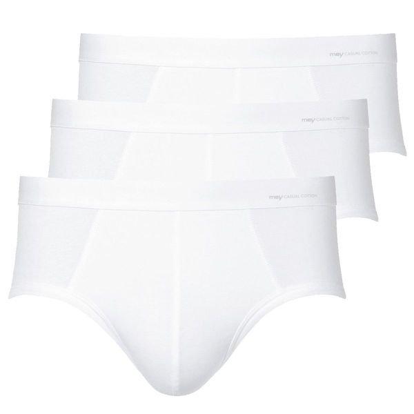 3er Pack Casual Cotton - Slip Unterhose Herren Weiss XL von mey