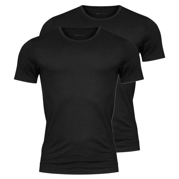 2er Pack Dry Cotton - Unterhemd Shirt Kurzarm Herren Schwarz XL von mey