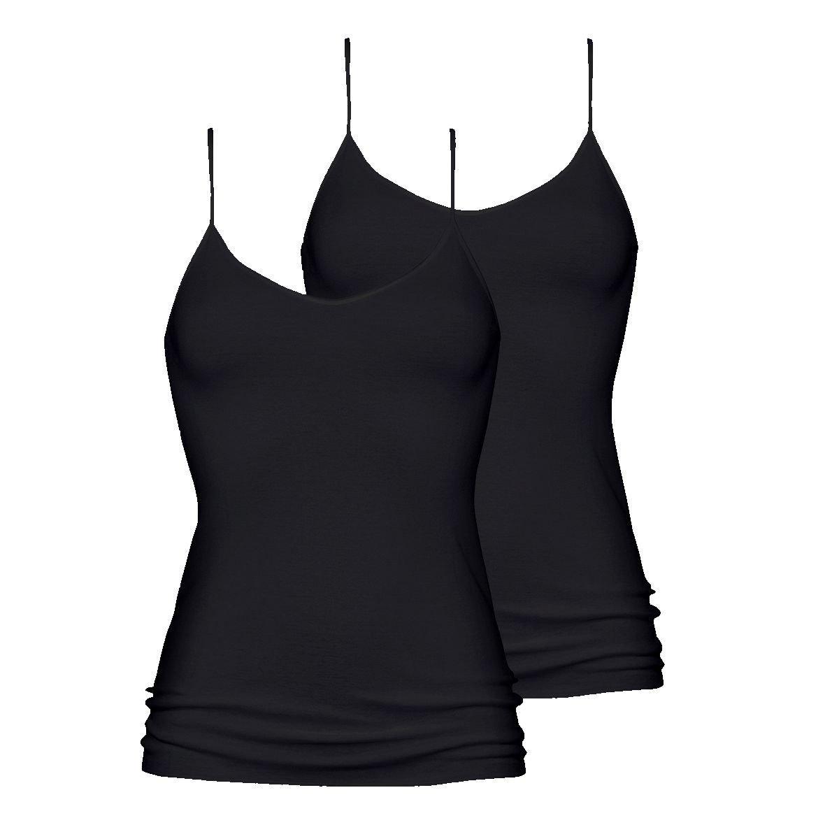 2er Pack Noblesse - Spaghetti Top Damen Schwarz XXL von mey