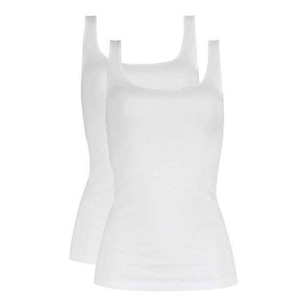 2er Pack Emotion - Unterhemd Tanktop Damen Weiss XXL von mey