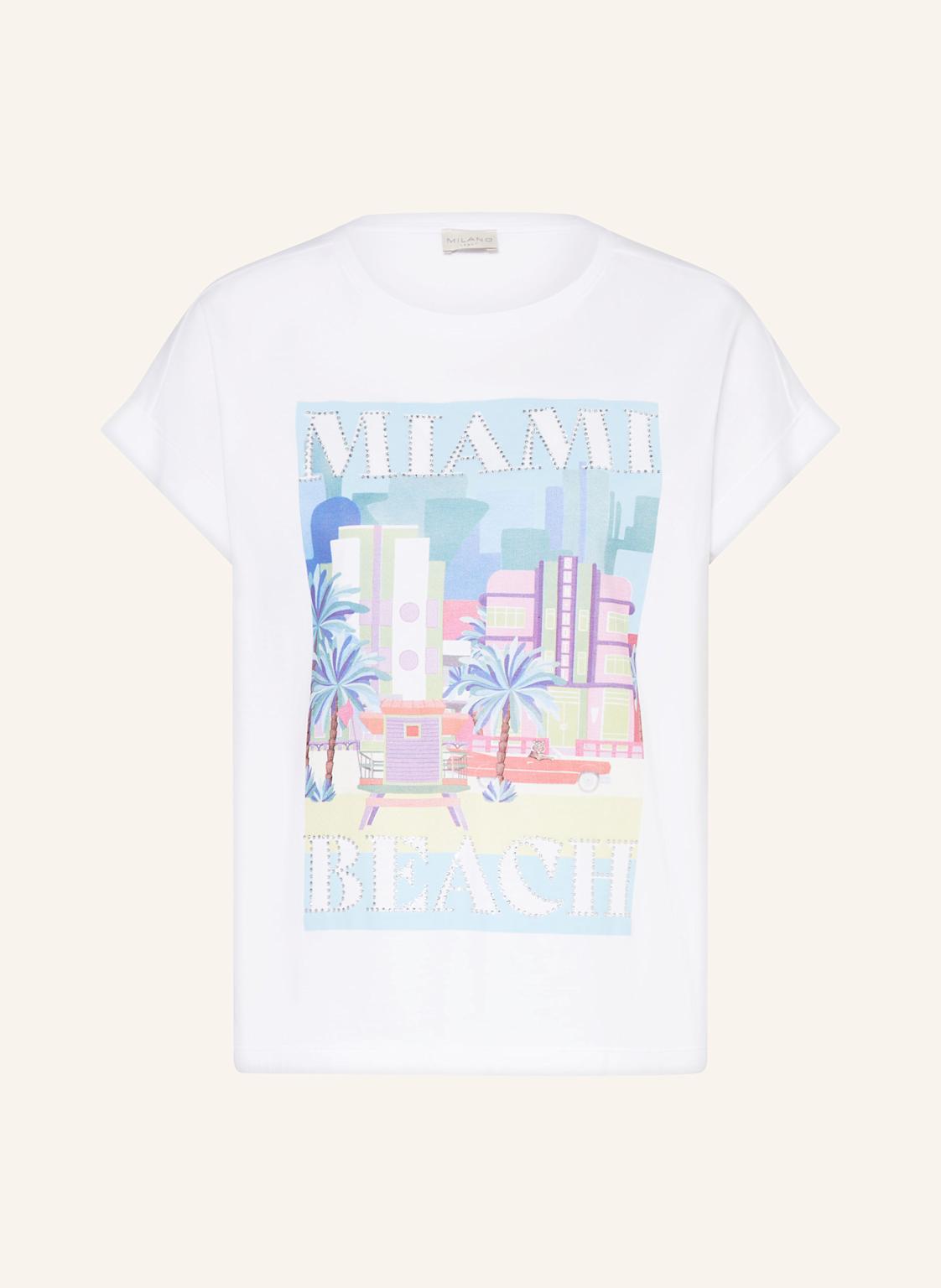 Milano Italy T-Shirt Mit Schmucksteinen weiss Milano Italy T-Shirt Mit Schmucksteinen weiss von milano italy