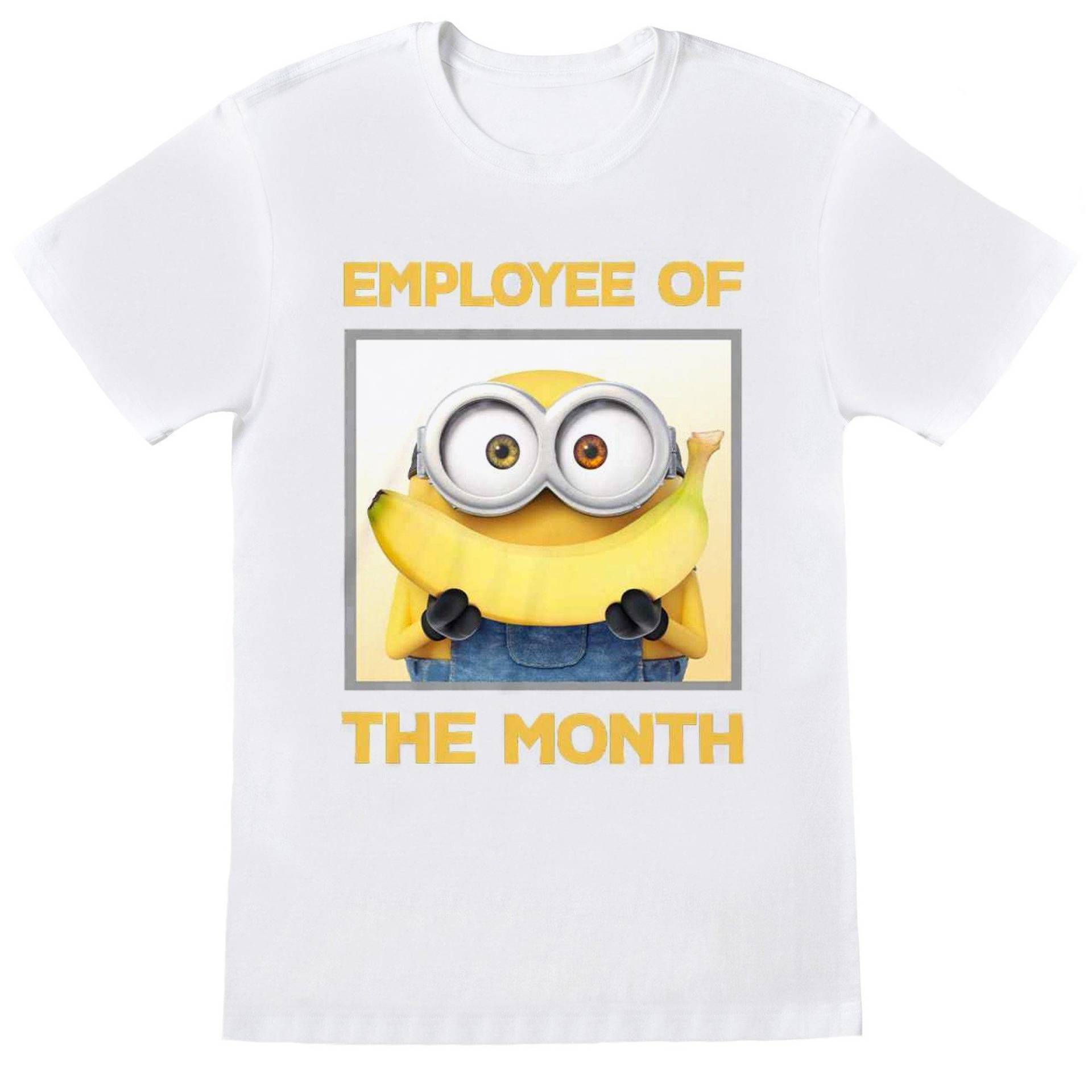 Employee Of The Month Tshirt Damen Weiss S von minions