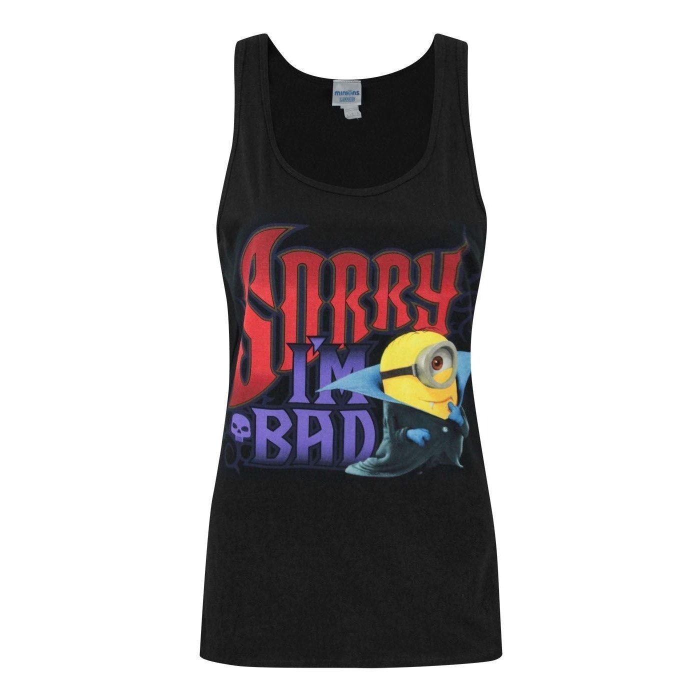 Sorry I`m Bad Tank Top Damen Schwarz L von minions