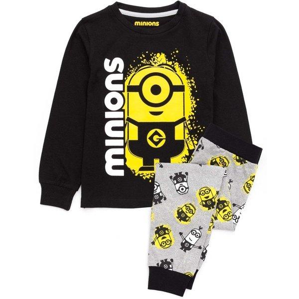 Schlafanzug Mit Langer Hose Jungen Schwarz 128 von minions