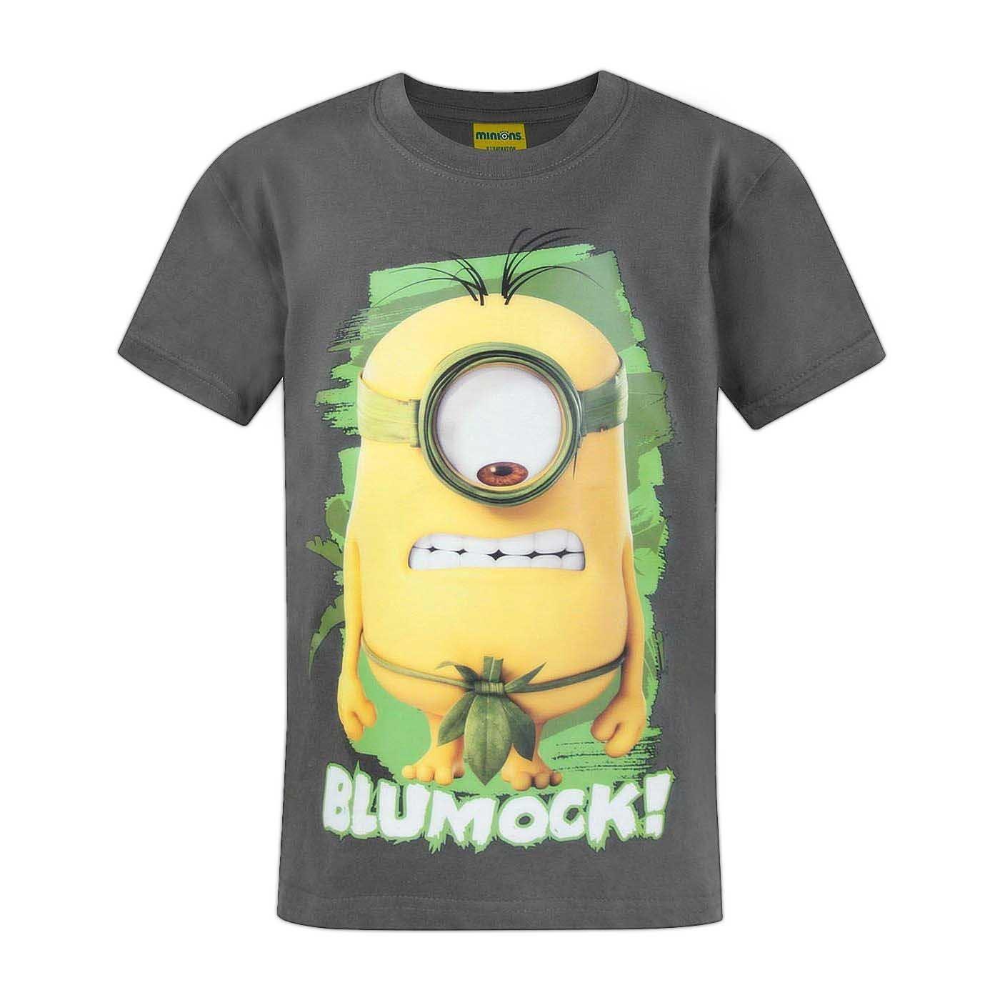 Offizielles Blumock Tshirt Jungen Charcoal Black 104 von minions