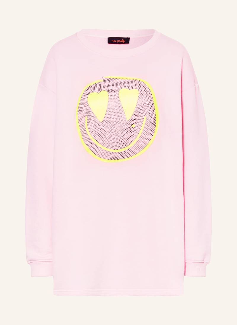 Miss Goodlife Sweatkleid Mit Schmucksteinen rosa von miss goodlife