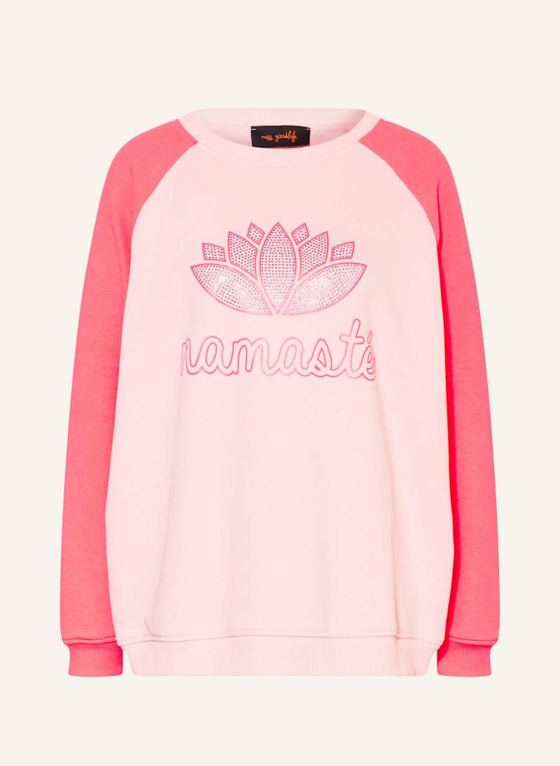 Miss Goodlife Sweatshirt Mit Pailletten rosa von miss goodlife