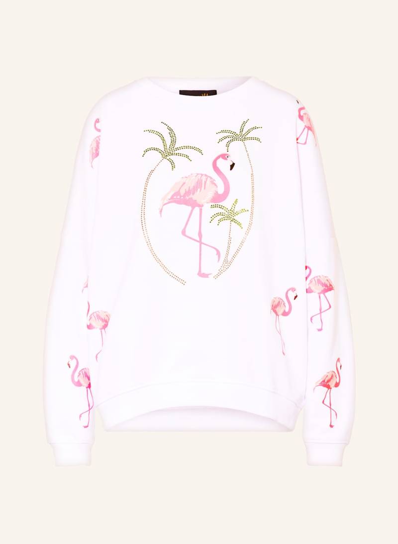 Miss Goodlife Sweatshirt Mit Schmucksteinen weiss von miss goodlife