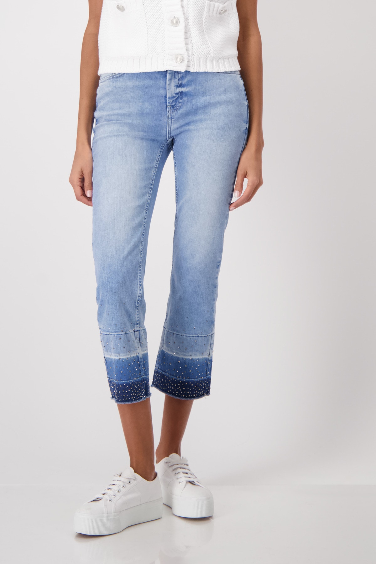 Monari 7/8-Jeans »Hose Jeans Schmuck 64cm«, Mit Gürtelschlaufen Monari 7/8-Jeans »Hose Jeans Schmuck 64cm«, Mit Gürtelschlaufen von monari