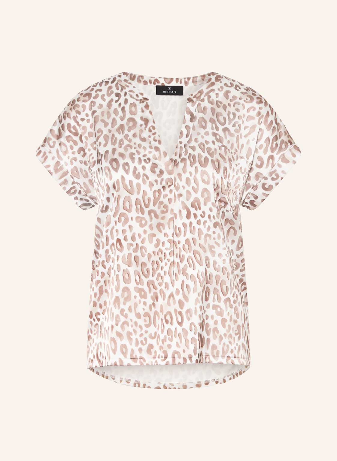 Monari Blusenshirt Aus Satin braun Monari Blusenshirt Aus Satin braun von monari