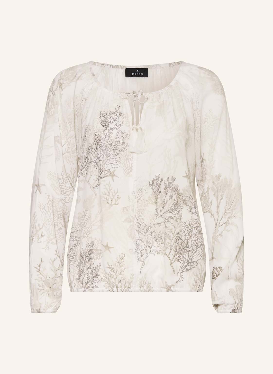 Monari Blusenshirt Mit Glitzergarn weiss von monari