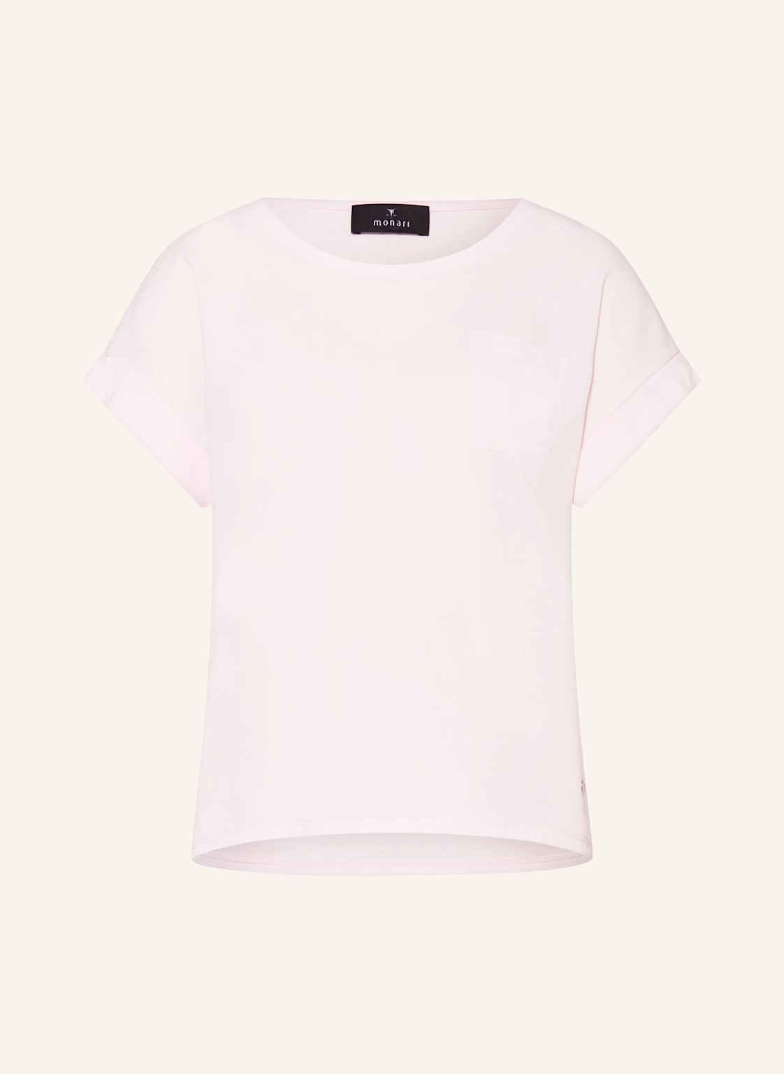Monari Blusenshirt Mit Materialmix rosa Monari Blusenshirt Mit Materialmix rosa von monari
