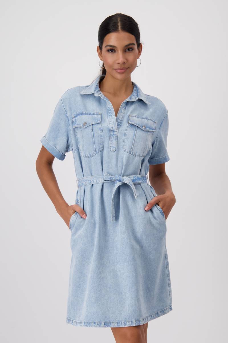 Monari Jeanskleid »Kleid Lyocell«, Mit Rundhalsausschnitt von monari