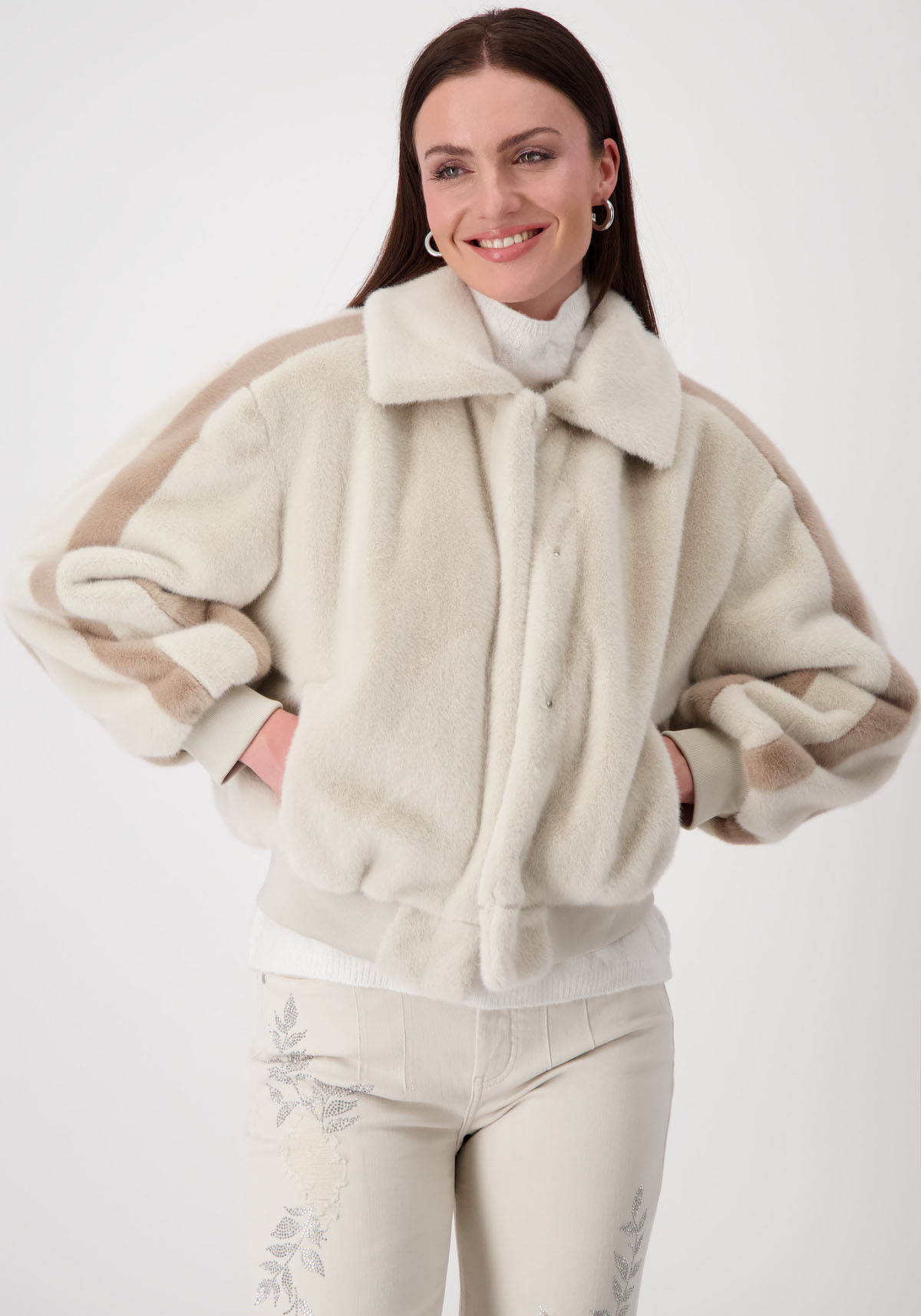 Monari Outdoorjacke, aus Fake Fur Monari Outdoorjacke, aus Fake Fur von monari