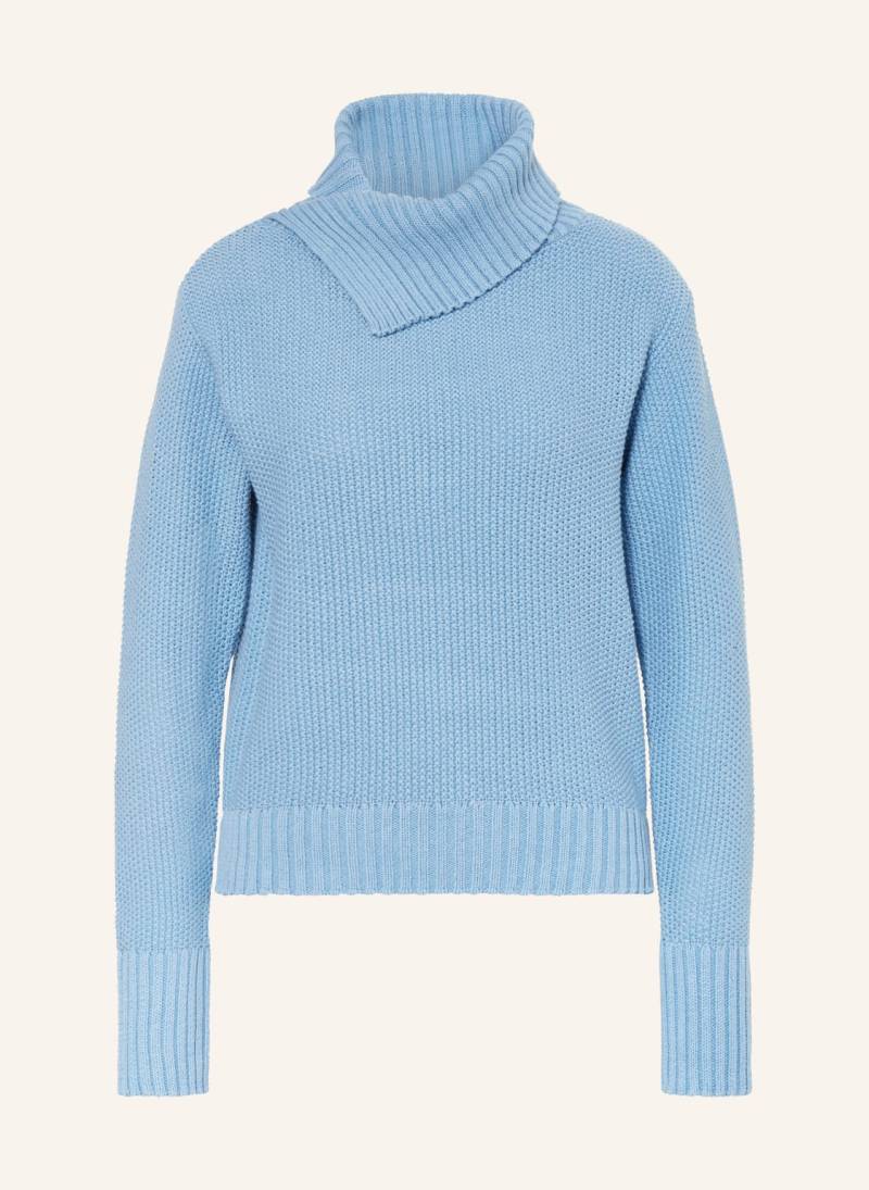 Monari Rollkragenpullover blau von monari