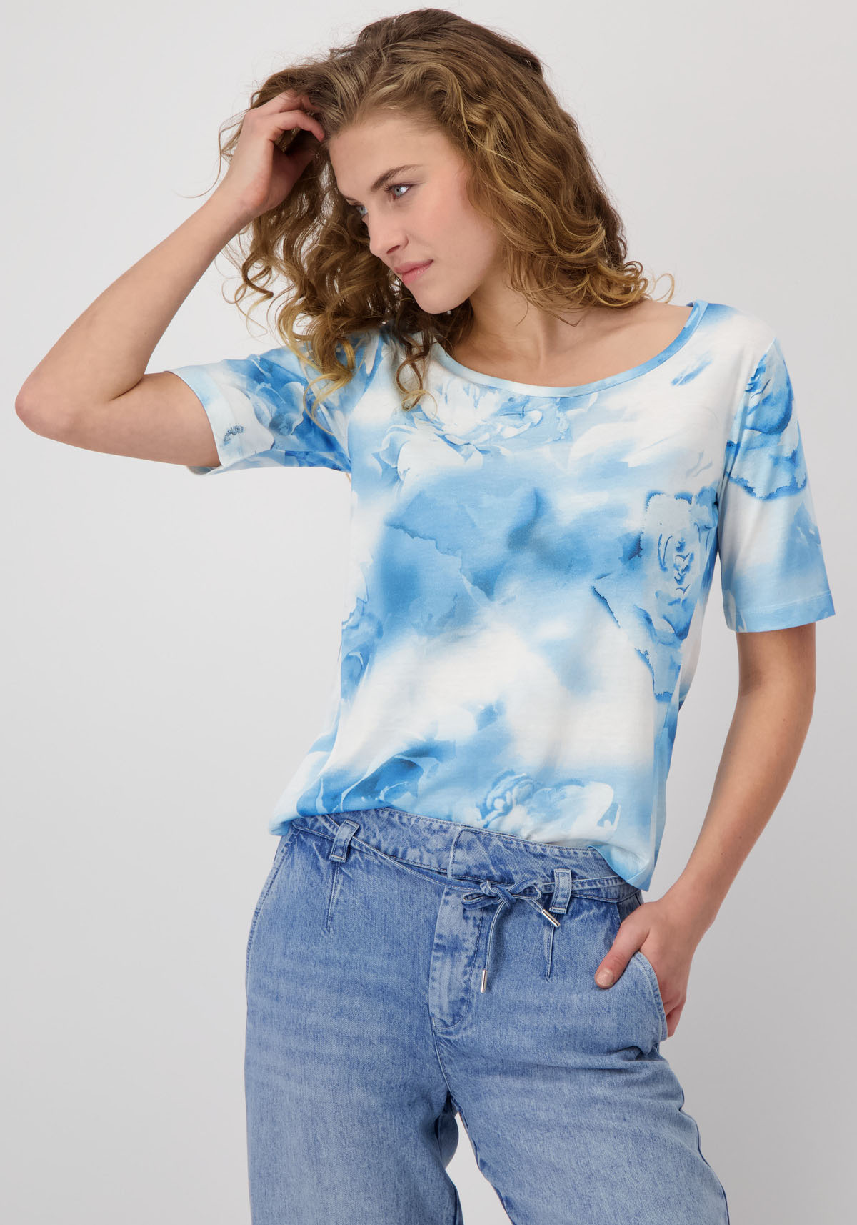 Monari Rundhalsshirt, mit Alloverprint Monari Rundhalsshirt, mit Alloverprint von monari
