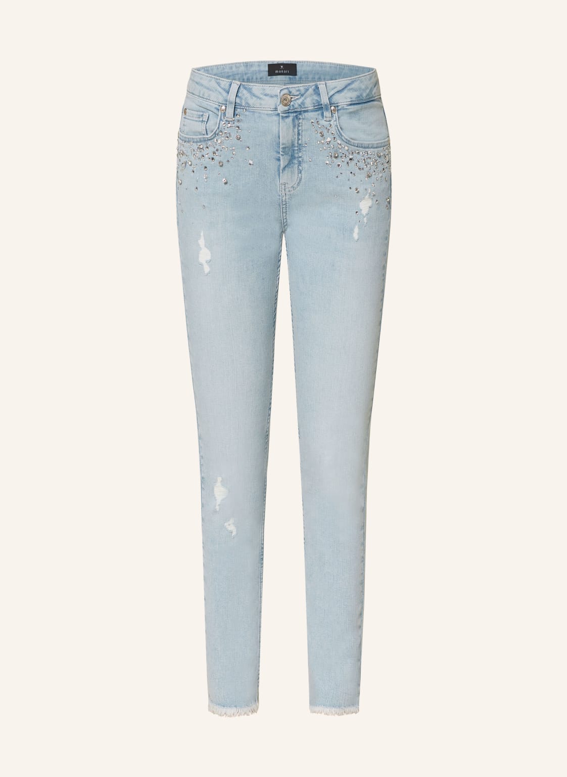 Monari Skinny Jeans Mit Schmucksteinen blau Monari Skinny Jeans Mit Schmucksteinen blau von monari
