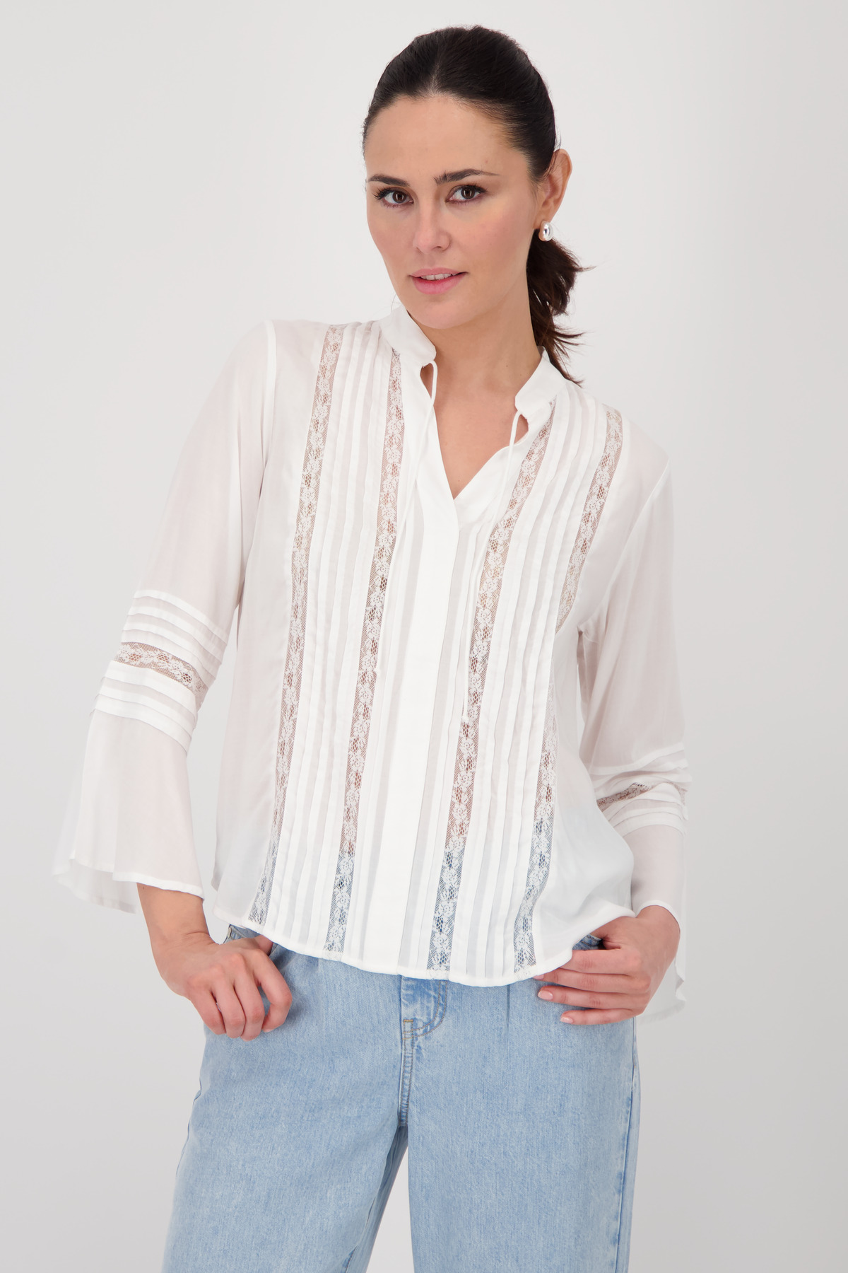 Monari Spitzenbluse »Bluse Spitze«, Mit V-Ausschnitt von monari
