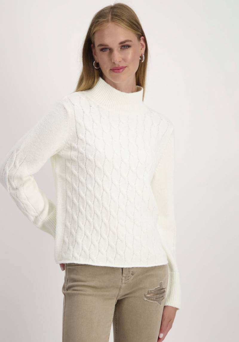 Monari Stehkragenpullover, mit Zopfmuster von monari