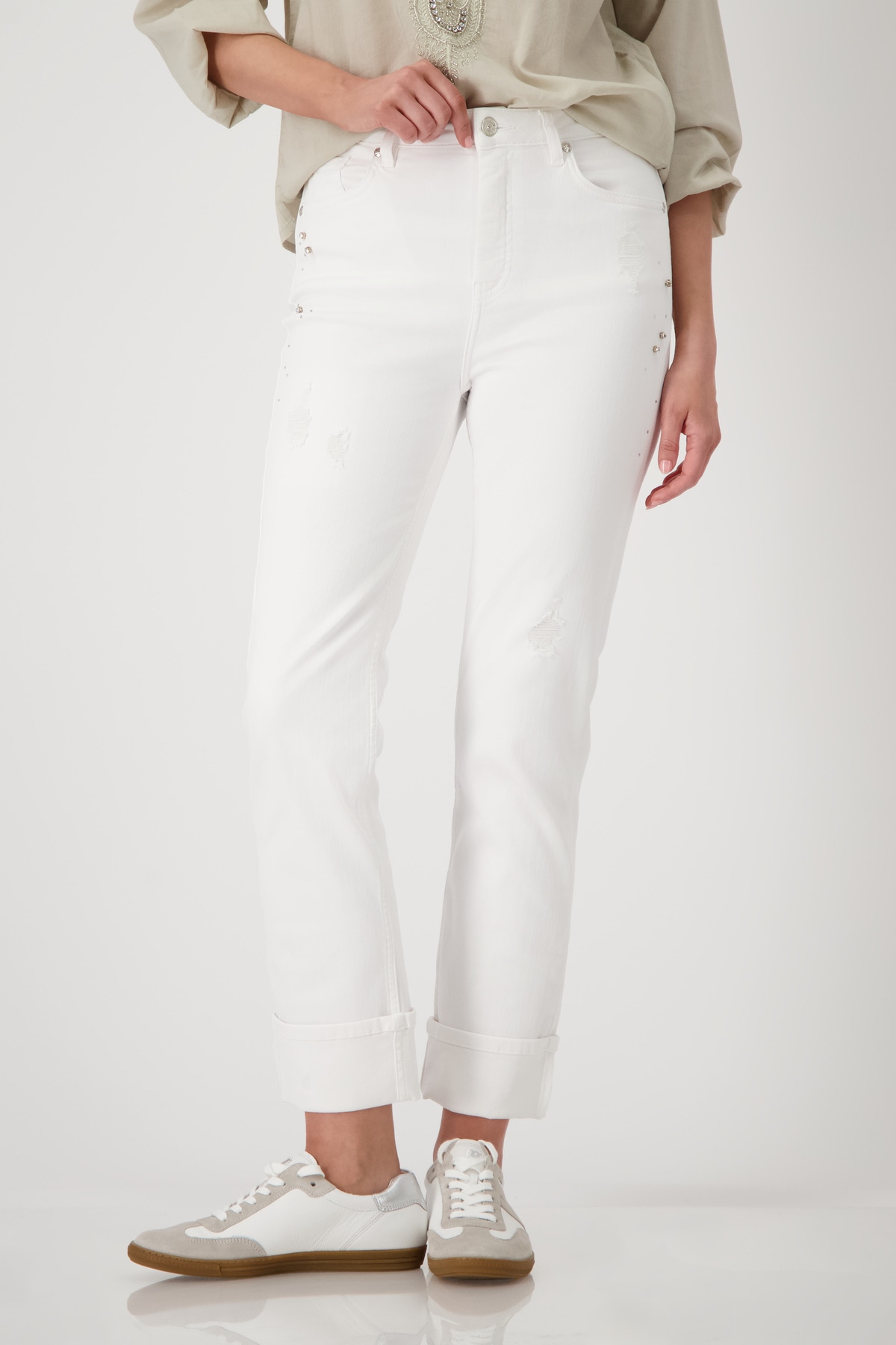 Monari Straight-Jeans »Hose Jeans 68cm«, Mit Gürtelschlaufen von monari