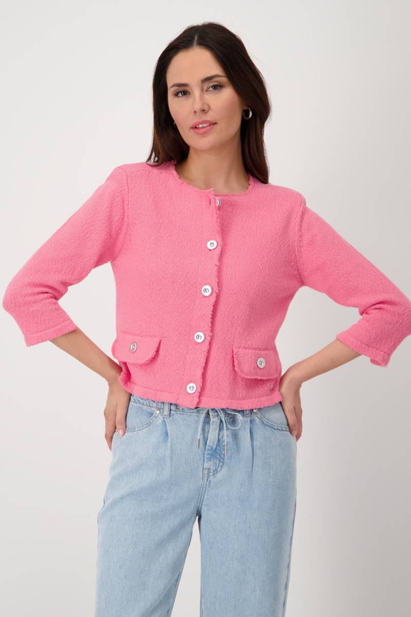 Monari Strickjacke »Jacke Basic Strick Flamme«, Mit Rundhalsausschnitt von monari