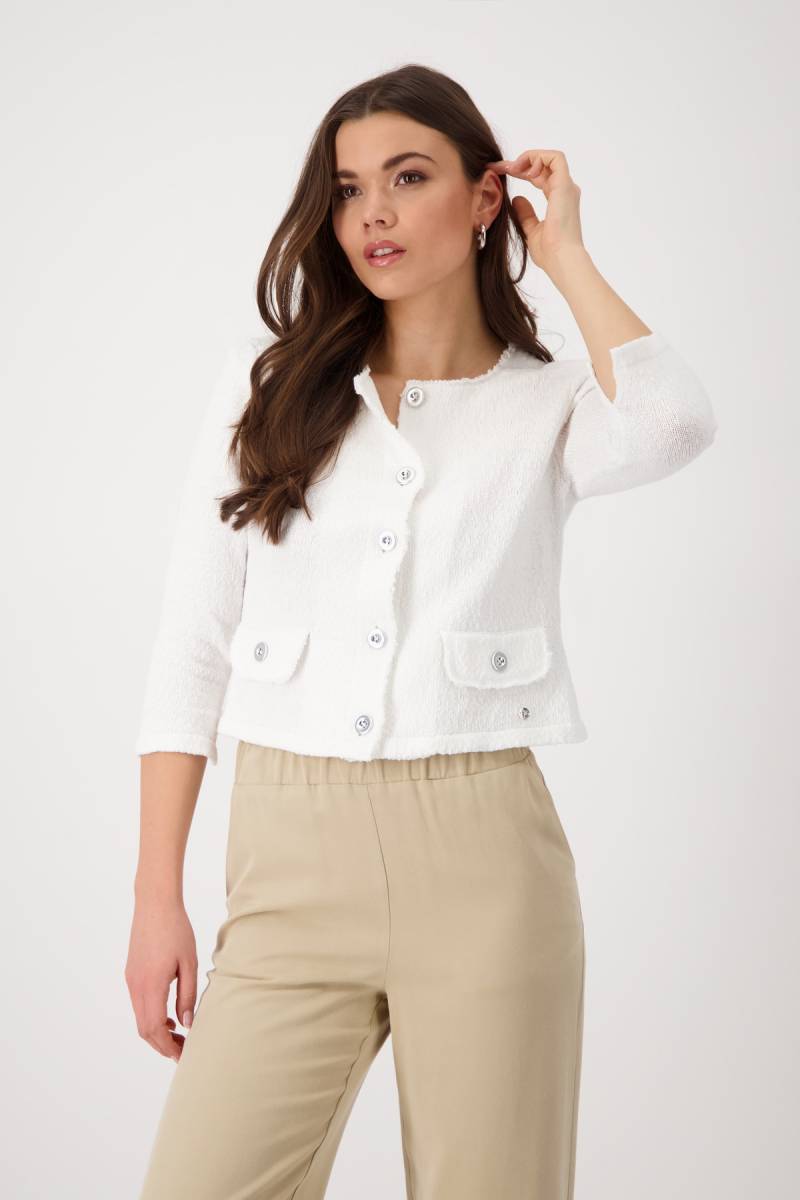 Monari Strickjacke »Jacke Basic Strick Flamme«, Mit Rundhalsausschnitt von monari