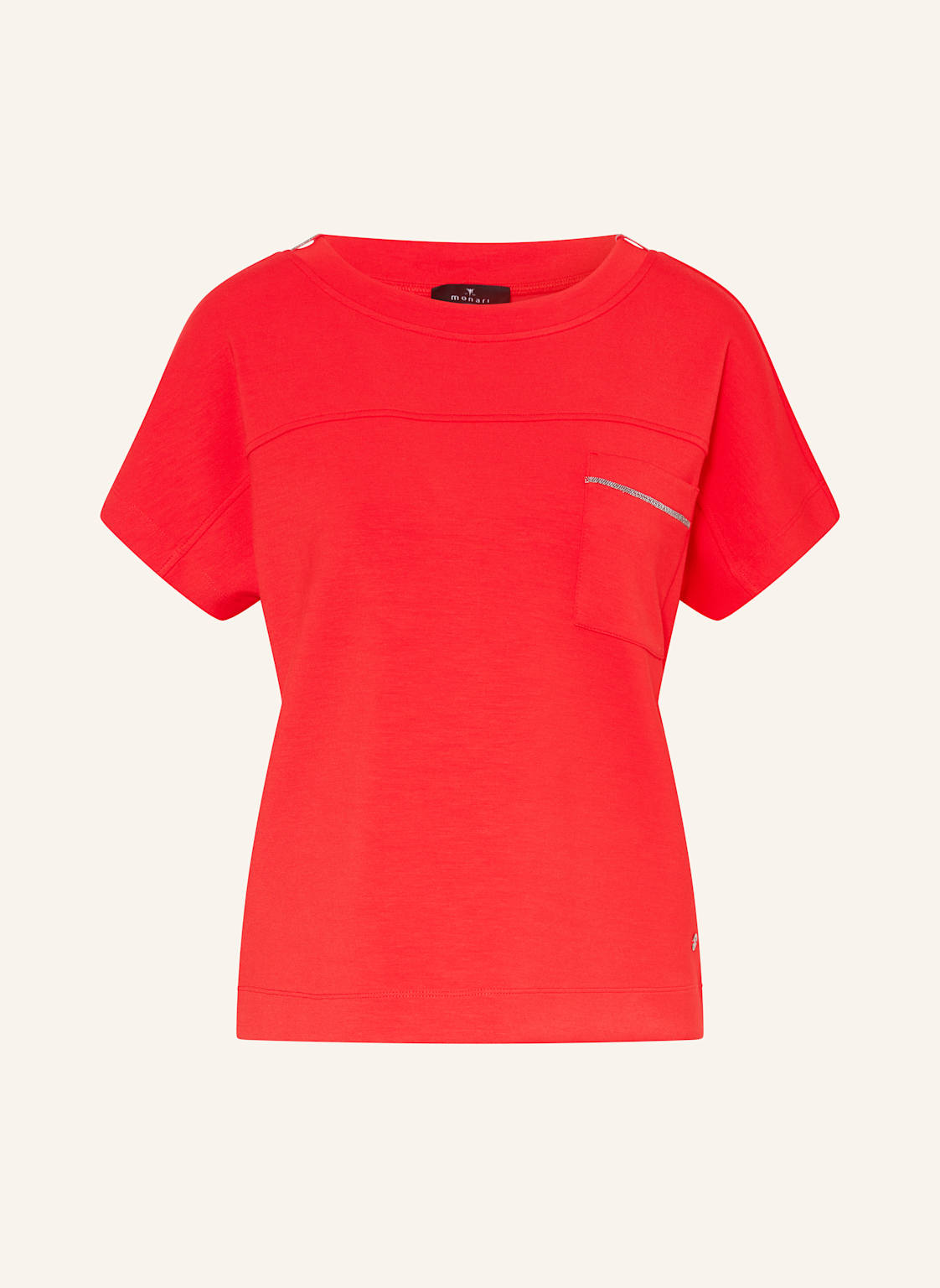 Monari Sweatshirt Mit Schmucksteinen rot Monari Sweatshirt Mit Schmucksteinen rot von monari