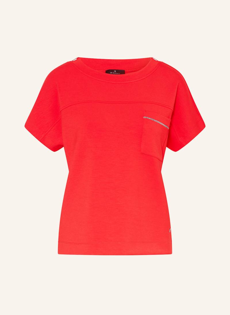Monari Sweatshirt Mit Schmucksteinen rot von monari