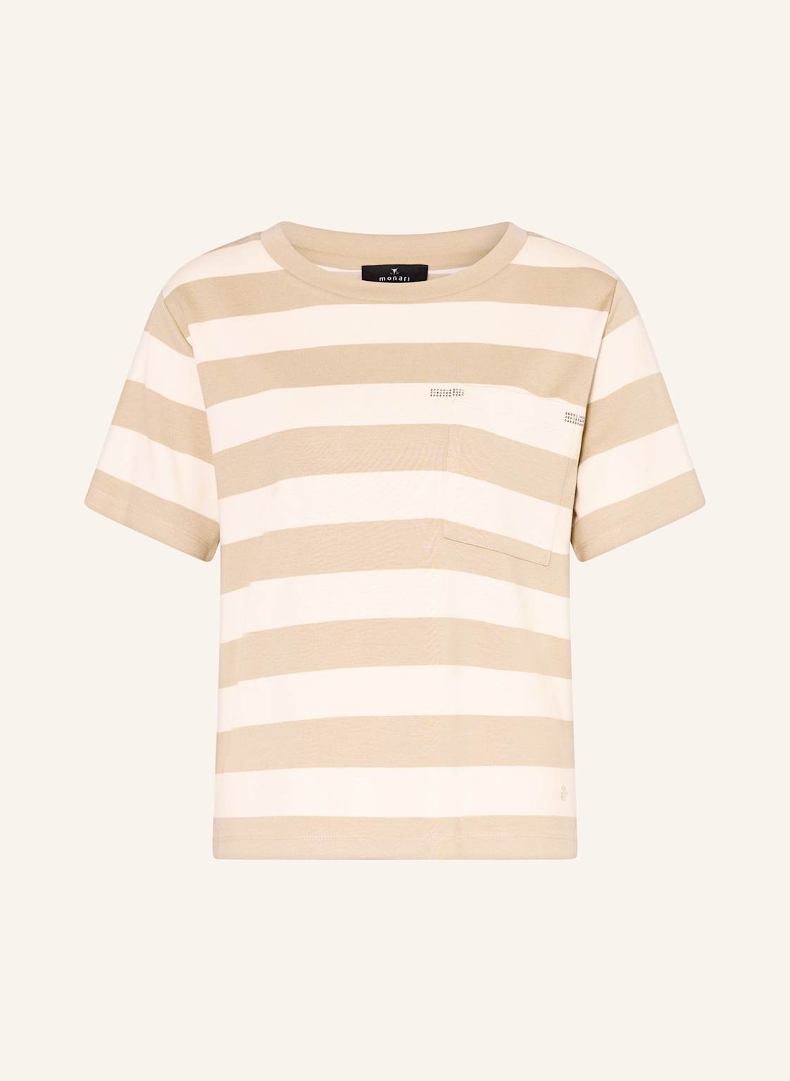 Monari T-Shirt Mit Schmucksteinen beige Monari T-Shirt Mit Schmucksteinen beige von monari