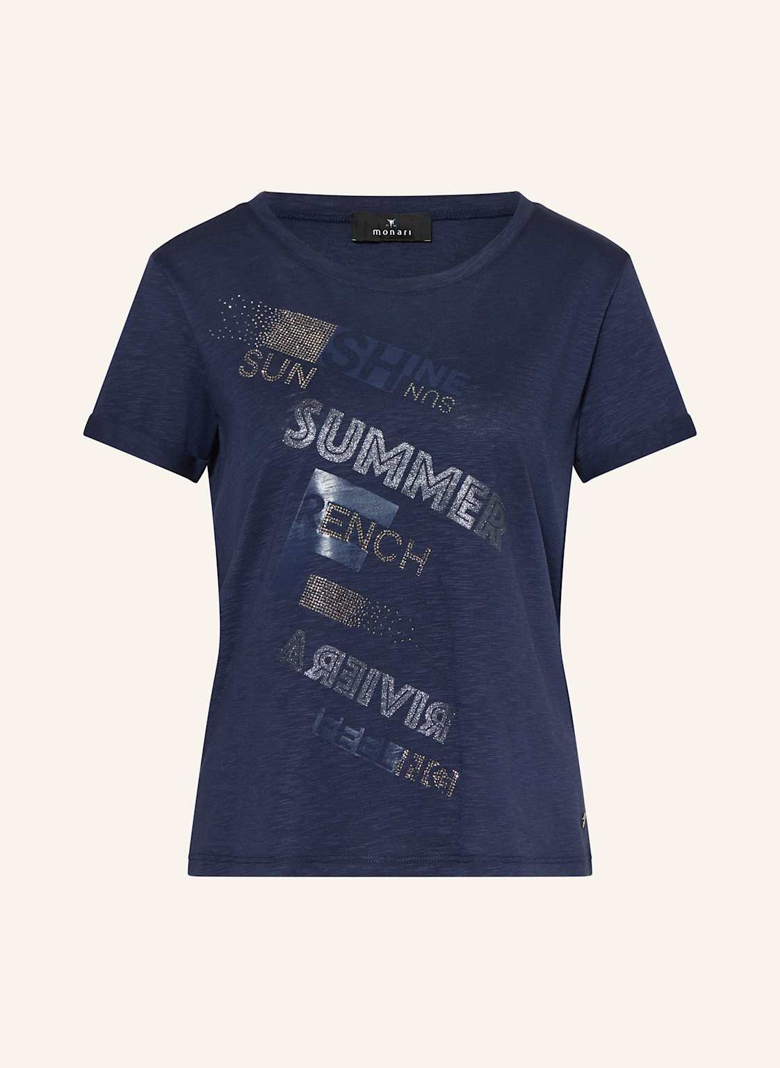 Monari T-Shirt Mit Schmucksteinen blau Monari T-Shirt Mit Schmucksteinen blau von monari