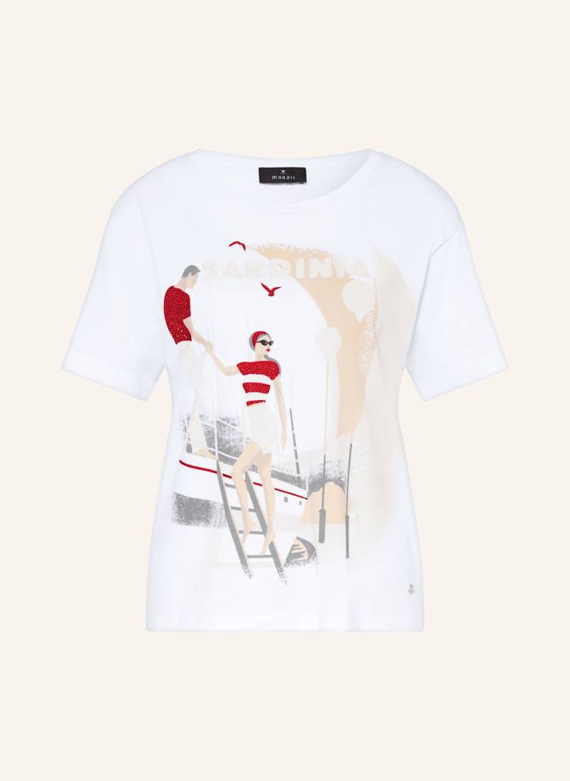 Monari T-Shirt Mit Schmucksteinen weiss von monari