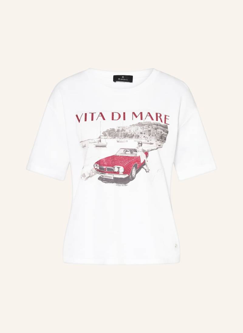 Monari T-Shirt Mit Schmucksteinen weiss von monari