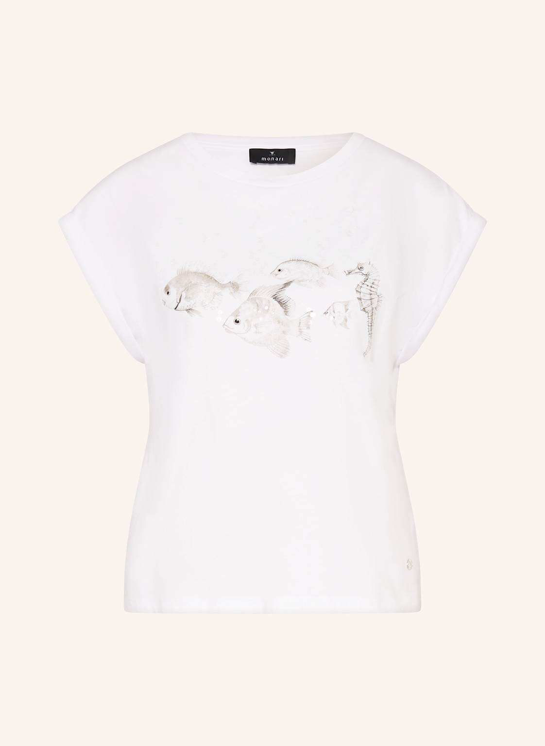 Monari T-Shirt Mit Schmucksteinen weiss Monari T-Shirt Mit Schmucksteinen weiss von monari