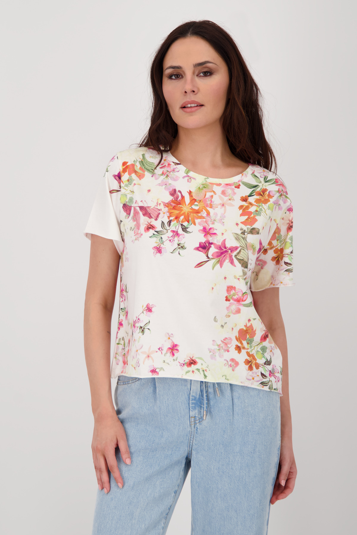 Monari T-Shirt »Shirt Blumenverlauf allov.«, Mit Rundhalsausschnitt Monari T-Shirt »Shirt Blumenverlauf allov.«, Mit Rundhalsausschnitt von monari