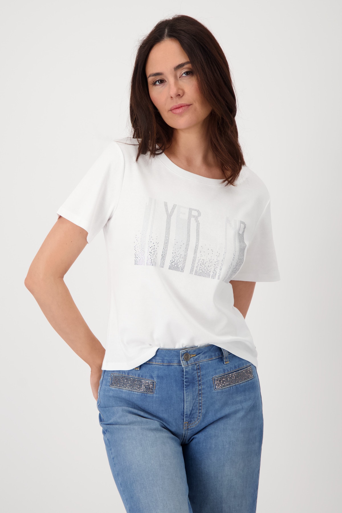 Monari T-Shirt »Shirt Schmuck«, Mit Rundhalsausschnitt von monari