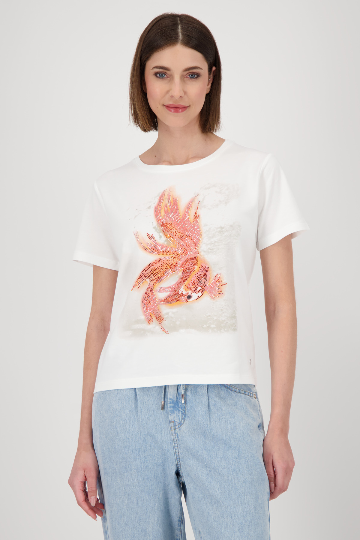 Monari T-Shirt »Shirt Schmuck Goldfarbenfisch«, Mit Rundhalsausschnitt Monari T-Shirt »Shirt Schmuck Goldfarbenfisch«, Mit Rundhalsausschnitt von monari