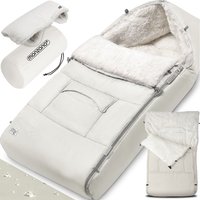 Babyfußsack Beige Kinderwagen geeignet mit Beutel von monzana®