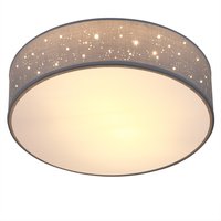 Deckenlampe Grau Stoff Ø30cm Sternenhimmel von monzana®