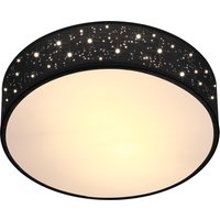 Deckenlampe Schwarz Stoff Ø30cm Sternenhimmel von monzana®