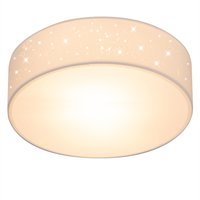 Deckenlampe Weiß Stoff Ø30cm Sternenhimmel von monzana®