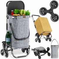 Einkaufstrolley Treppensteiger Grau von monzana®