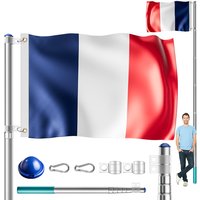 Fahnenmast Alu 630cm inkl Frankreich-Flagge von monzana®